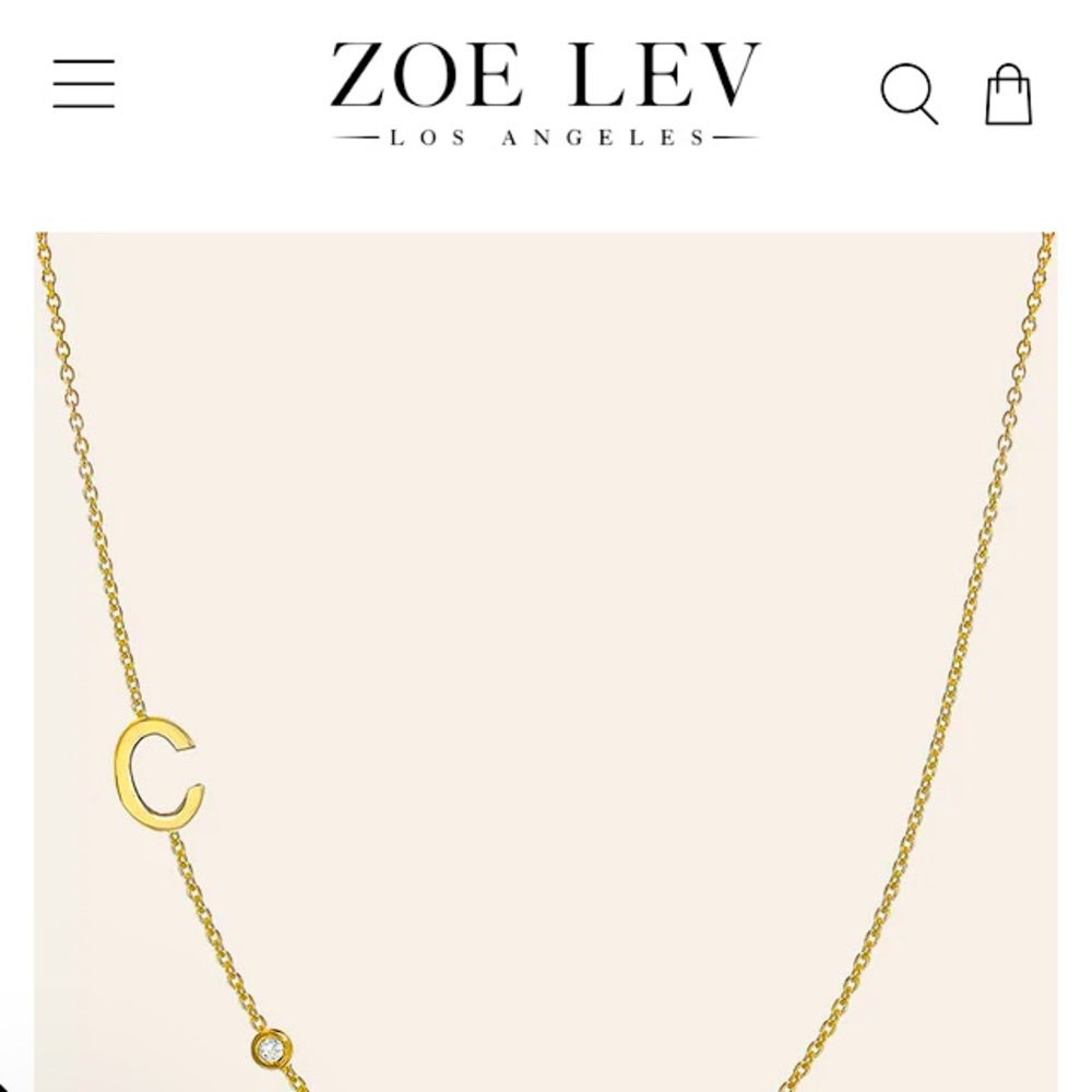 Zoe Lev 20 in necklace letter “C”